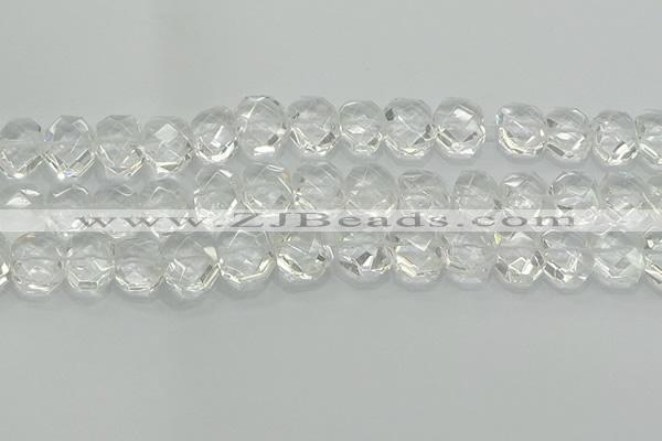 CNG5860 15.5 inches 8*12mm - 12*16mm faceted freeform white crystal beads