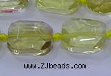 CNG5881 15.5 inches 10*14mm - 12*16mm faceted freeform lemon quartz beads