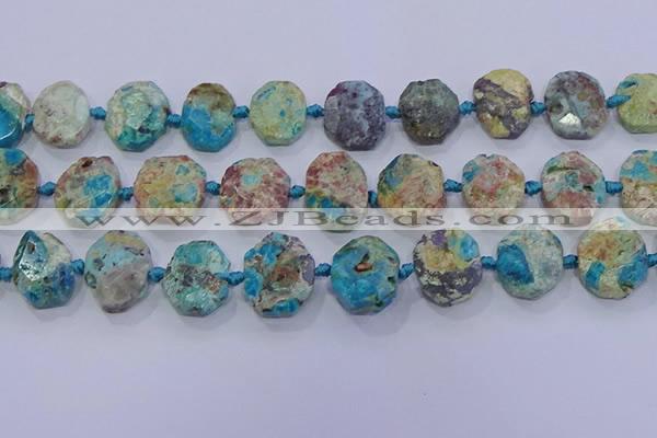 CNG5895 15.5 inches 10*14mm - 12*16mm faceted freeform chrysocolla beads