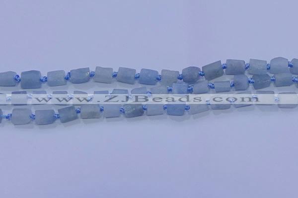 CNG5900 15.5 inches 4*6mm - 6*10mm nuggets rough aquamarine beads