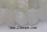 CNG5931 10*14mm - 13*18mm faceted nuggets white moonstone beads