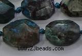 CNG5940 10*14mm - 12*16mm faceted freeform chrysocolla beads