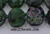 CNG5947 10*14mm - 12*16mm faceted freeform ruby zoisite beads