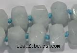 CNG6010 15.5 inches 10*14mm - 12*16mm faceted nuggets white jade beads
