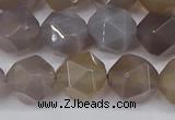 CNG6023 15.5 inches 12mm faceted nuggets grey agate beads