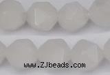 CNG6043 15.5 inches 12mm faceted nuggets white jade beads