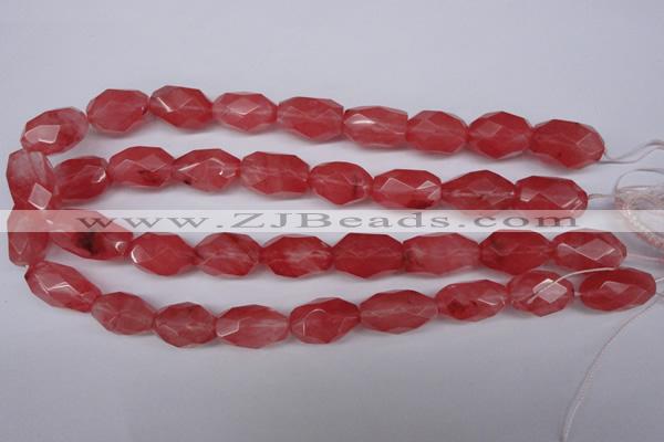 CNG608 12*20mm – 14*24mm faceted nuggets cherry quartz beads