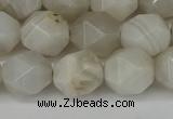 CNG6080 15.5 inches 8mm faceted nuggets grey agate beads