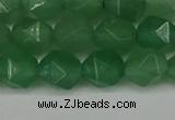 CNG6101 15.5 inches 8mm faceted nuggets green aventurine beads