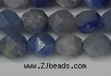 CNG6102 15.5 inches 8mm faceted nuggets blue aventurine beads