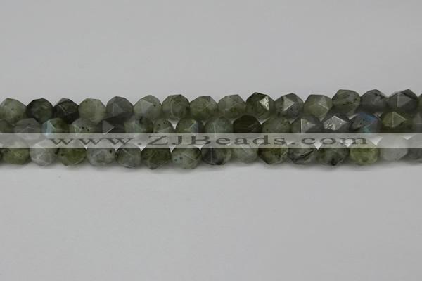 CNG6108 15.5 inches 8mm faceted nuggets labradorite beads