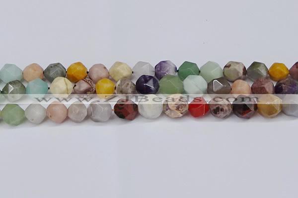 CNG6130 15.5 inches 8mm faceted nuggets mixed gemstone beads
