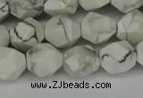 CNG6173 15.5 inches 10mm faceted nuggets white howlite beads