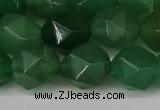 CNG6176 15.5 inches 10mm faceted nuggets green aventurine beads