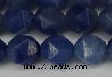 CNG6177 15.5 inches 10mm faceted nuggets blue aventurine beads