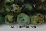 CNG6185 15.5 inches 10mm faceted nuggets African turquoise beads