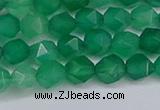 CNG6226 15.5 inches 6mm faceted nuggets green agate beads