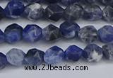 CNG6251 15.5 inches 6mm faceted nuggets sodalite beads wholesale
