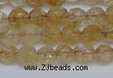 CNG6259 15.5 inches 6mm faceted nuggets coffee cherry quartz beads