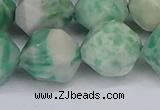 CNG6293 15.5 inches 14mm faceted nuggets Qinghai jade beads