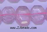 CNG6301 15.5 inches 13*18mm - 15*20mm faceted freeform rose quartz beads