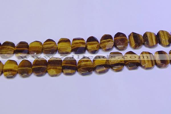 CNG6314 13*18mm - 15*20mm faceted freeform yellow tiger eye beads