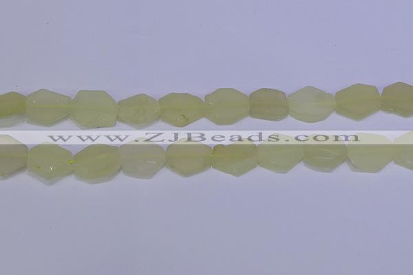 CNG6356 15.5 inches 14*18mm - 16*22mm freeform matte lemon quartz beads