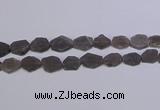 CNG6359 15.5 inches 14*18mm - 16*22mm freeform matte smoky quartz beads