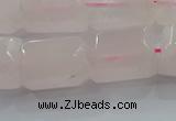 CNG6403 15.5 inches 15*20mm faceted nuggets rose quartz beads