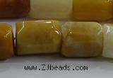 CNG6416 15.5 inches 15*20mm faceted nuggets yellow jade beads