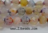 CNG6500 15.5 inches 6mm faceted nuggets agate beads wholesale