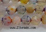CNG6501 15.5 inches 8mm faceted nuggets agate beads wholesale