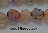 CNG6502 15.5 inches 10mm faceted nuggets agate beads wholesale