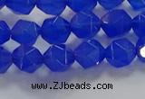 CNG6508 15.5 inches 6mm faceted nuggets blue agate beads