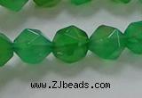 CNG6514 15.5 inches 10mm faceted nuggets green agate beads