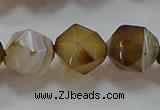 CNG6519 15.5 inches 12mm faceted nuggets line agate beads