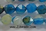 CNG6525 15.5 inches 8mm faceted nuggets line agate beads