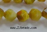 CNG6532 15.5 inches 10mm faceted nuggets golden tiger eye beads