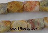 CNG656 15.5 inches 13*18mm faceted nuggets crazy lace agate beads