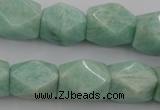 CNG657 15.5 inches 13*18mm faceted nuggets amazonite beads