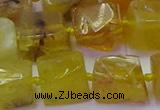 CNG6813 15.5 inches 8*12mm - 10*16mm nuggets yellow opal beads