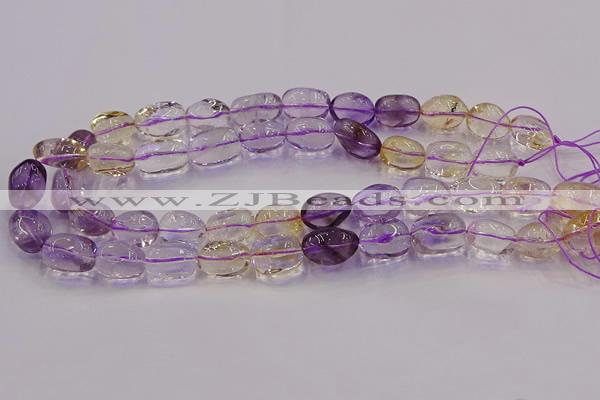 CNG6860 15.5 inches 12*16mm - 13*18mm nuggets amethyst & citrine beads