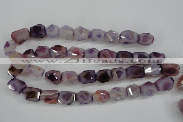 CNG688 15.5 inches 15*18mm - 18*20mm faceted nuggets agate beads