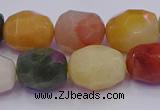 CNG6890 12*16mm - 13*18mm faceted nuggets mixed rutilated quartz beads