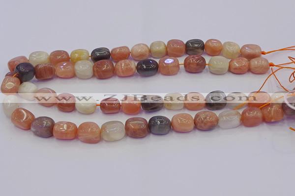 CNG6896 15.5 inches 8*12mm - 10*14mm nuggets mixed moonstone beads