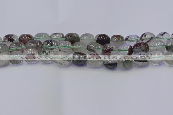 CNG6913 15.5 inches 13*18mm - 15*20mm nuggets green phantom quartz beads