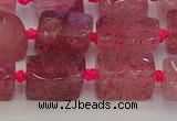 CNG6930 15.5 inches 5*8mm - 8*12mm nuggets strawberry quartz beads