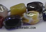 CNG6937 12*16mm - 15*20mm faceted nuggets mixed Botswana agate beads
