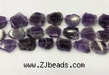 CNG6945 15.5 inches 20*20mm - 25*25mm freeform amethyst beads