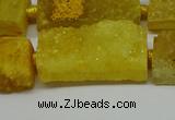 CNG7012 15.5 inches 10*28mm - 12*30mm freeform druzy agate beads